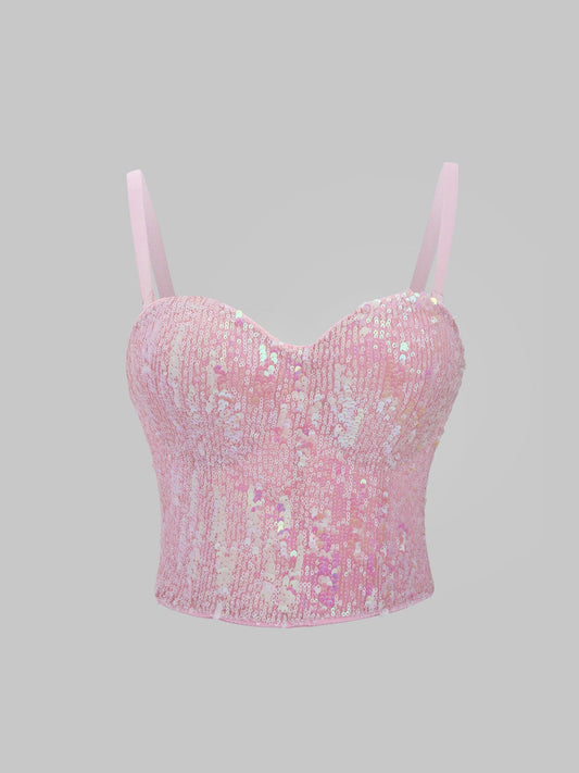 Wants Sexy Heavy Industry Colorful Sequ Boning Corset Bra Women Underwear Bandeau Outer Wear Beautiful Back