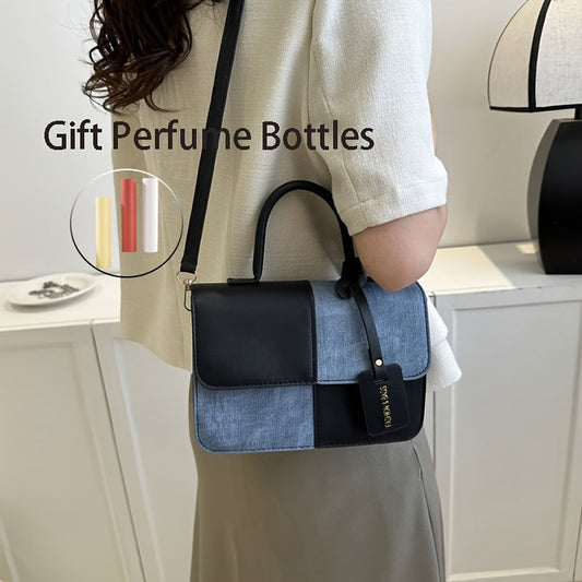 Chic Summer Commuter Vacation Spliced Shoulder Crossbody Bag