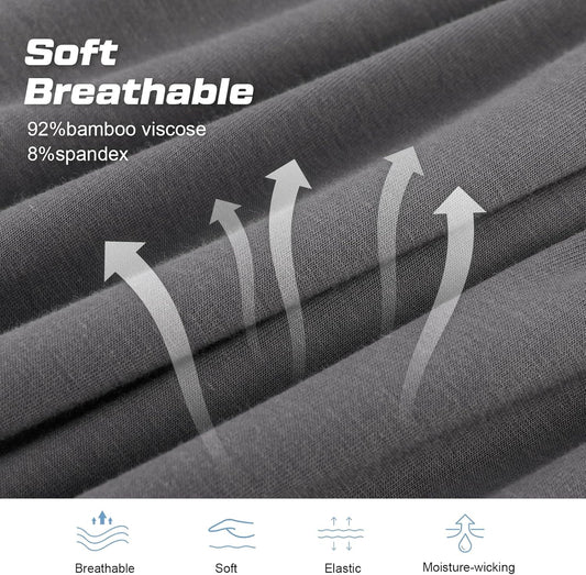 竹纖維男睡褲,居家休閒褲,柔軟舒適,附口袋,兩件裝