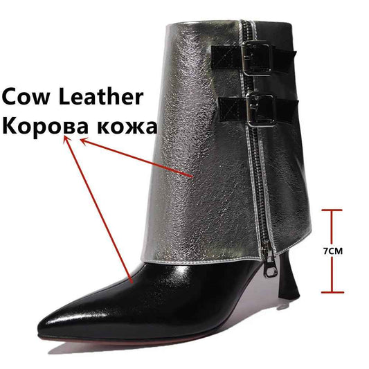 Elegant Short Boots: With Thin High Heels