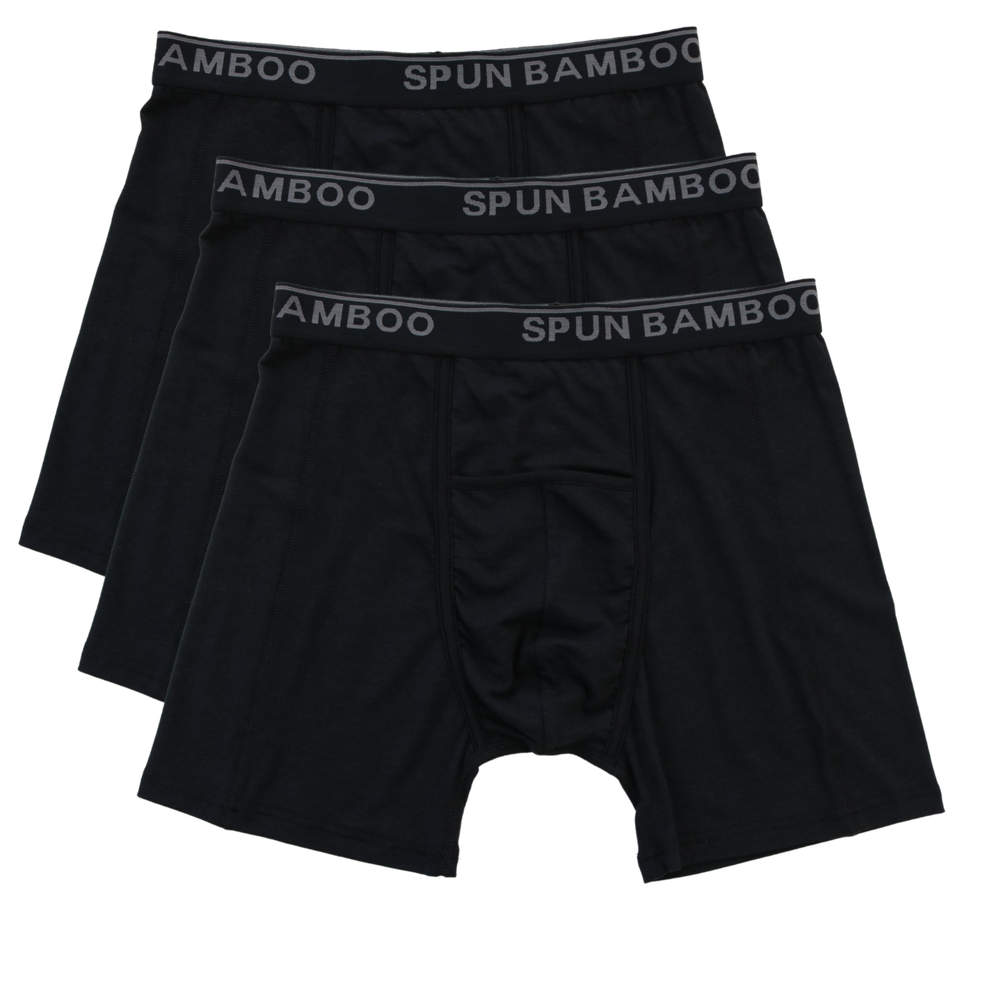 Calzoncillos bóxer de viscosa de bambú para hombre, color negro (paquete de 3)