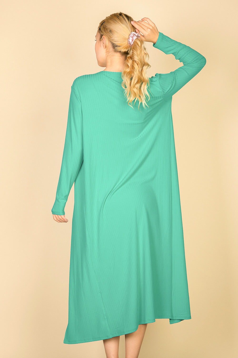 Ribbed Cardigan & Cami Midi Bodycon Dress (CAPELLA)