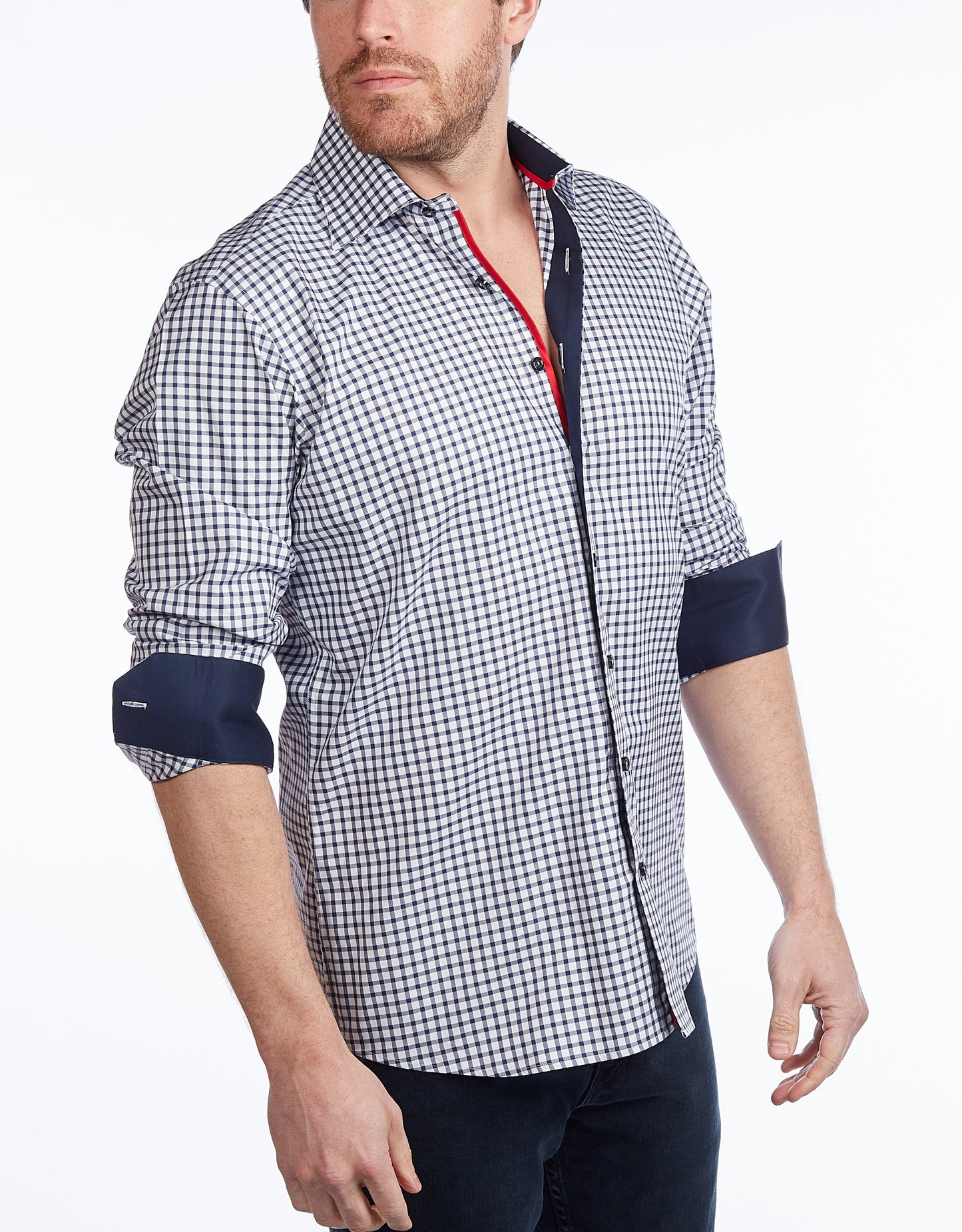 Button-Up Shirt // - Contemporary Fit - contrast trimming- final sale