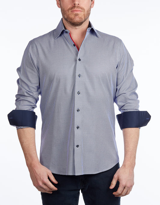 Contrast Collar Button-Up Shirt // - Contemporary Fit - contrast trimming- final sale