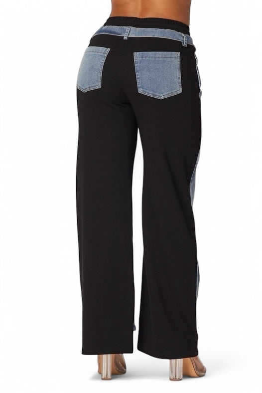 Still Got It Denim Jeans Sweatpants Mix