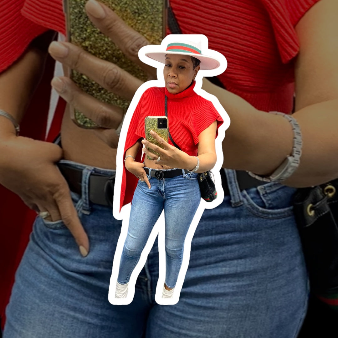 Turtleneck Cropped Cape Sweater