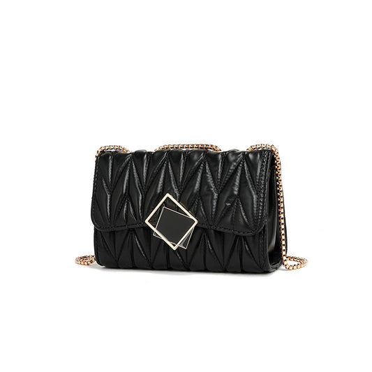 Bolso de verano para mujer, bolso de hombro plisado con cadena de tendencia