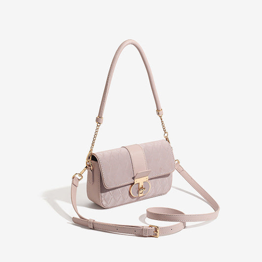Bolso francés de oolong de melocotón para mujer, bolso rosa de alta calidad, bolso bandolera de nicho para mujer