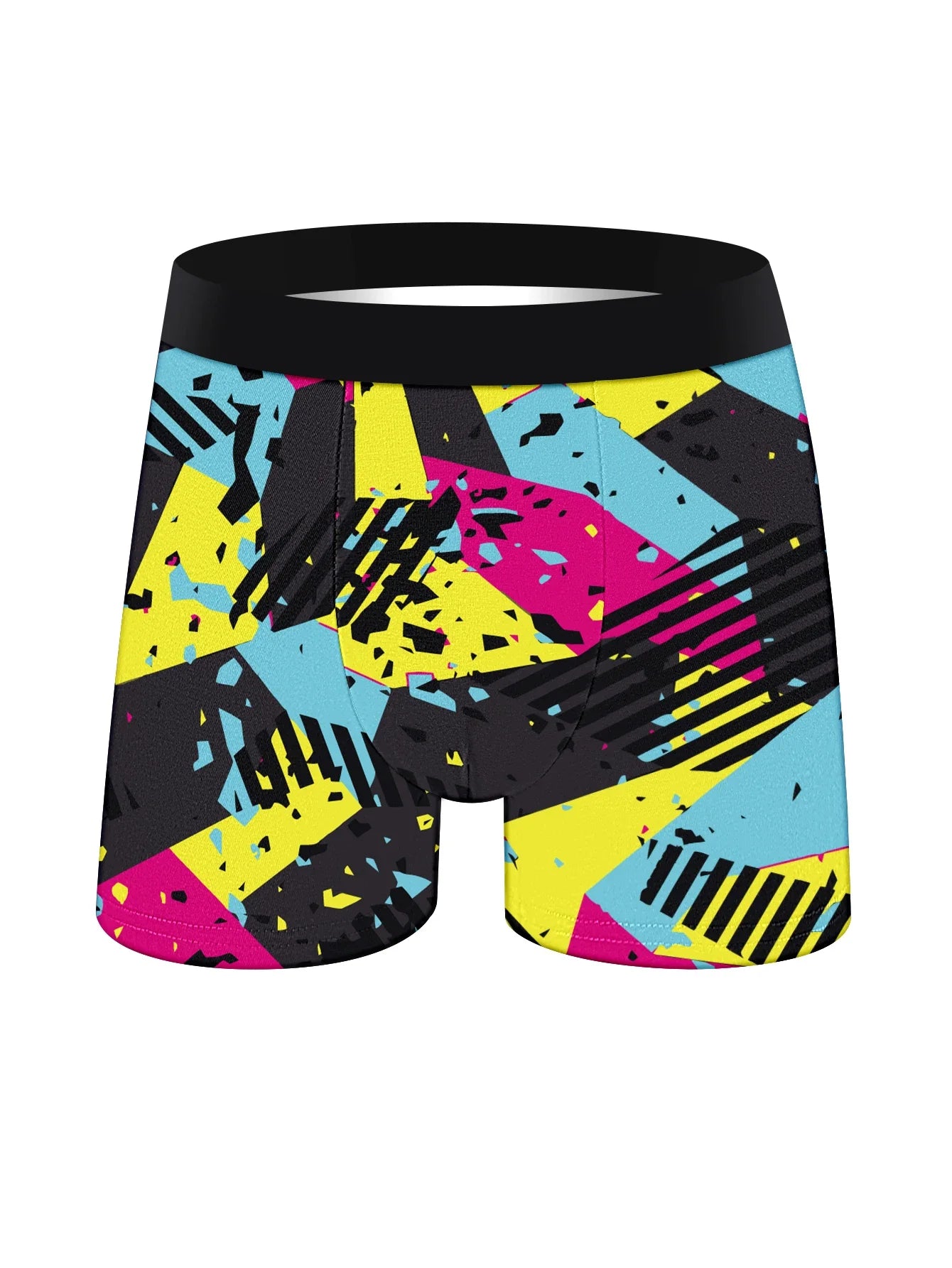 10條裝男士內褲,柔軟舒適寬鬆親膚男士長款平口內褲,時尚多彩男士褲子