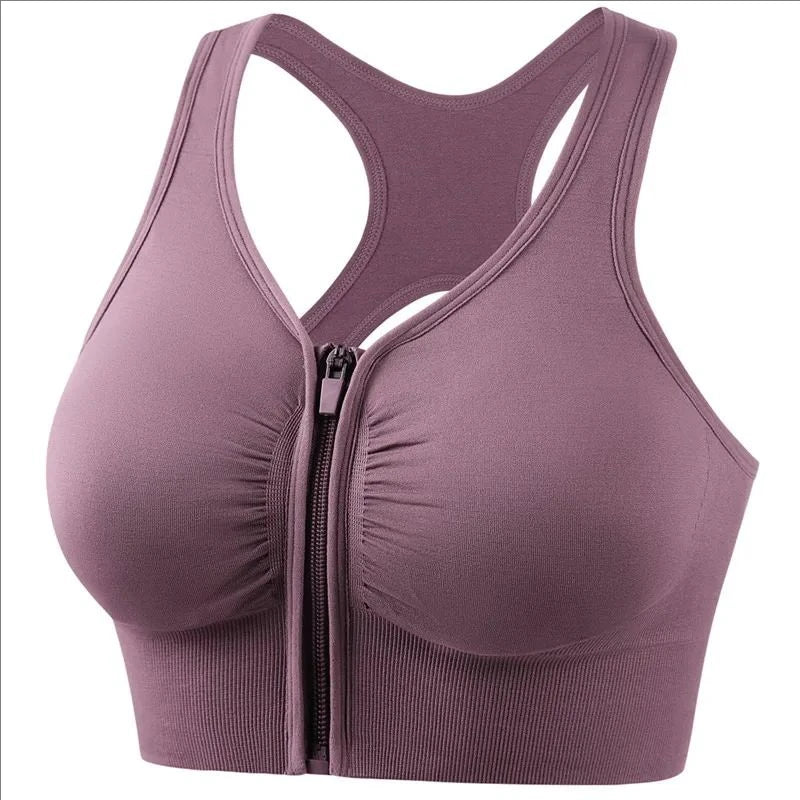 ZipFit Women's Sport Bra - Fashionable Yoga & Gym Top