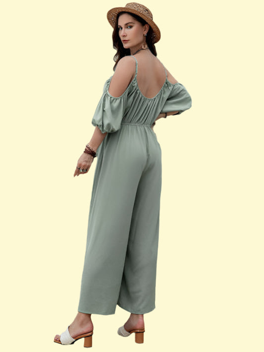 WestCloset Strappy Temptation Wide Leg Jumpsuit