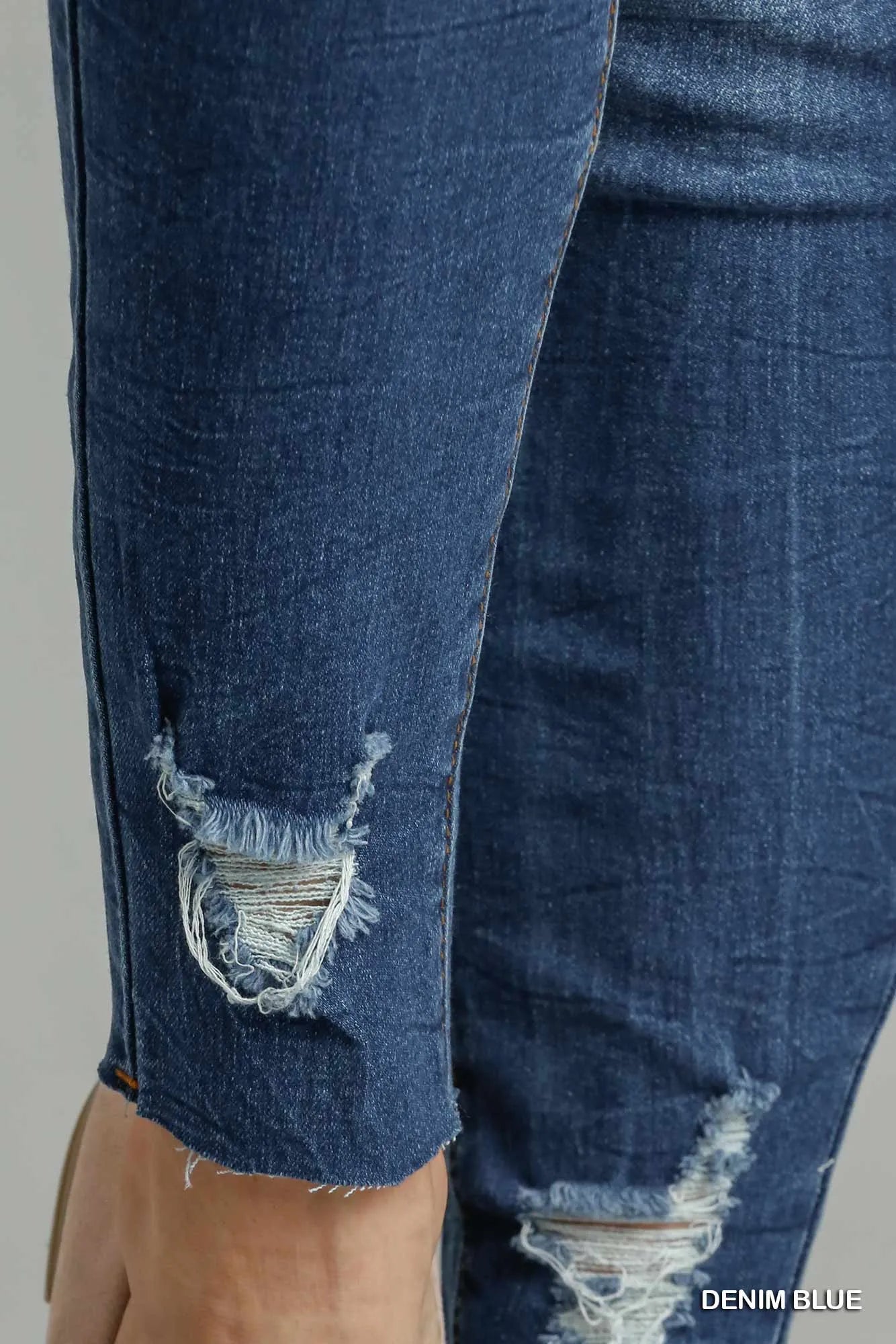Umgee Distressed Skinny Jeans with Pockets