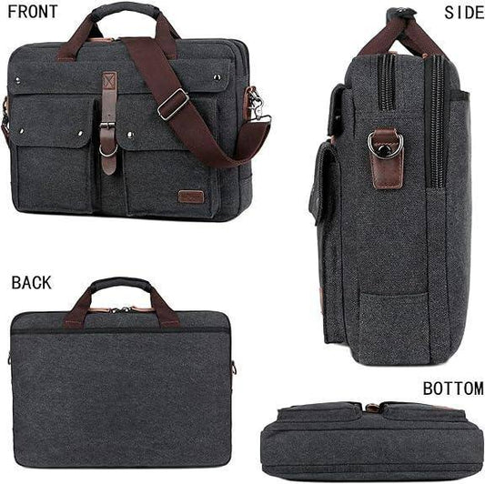Men’s Canvas Messenger Bag – 17 Laptop Ready