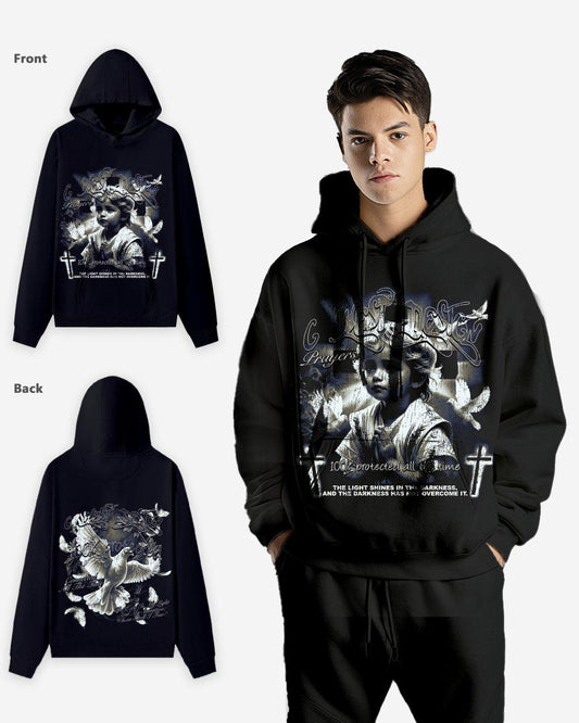 G West Mens Connected All The Time Oversize Hoodie