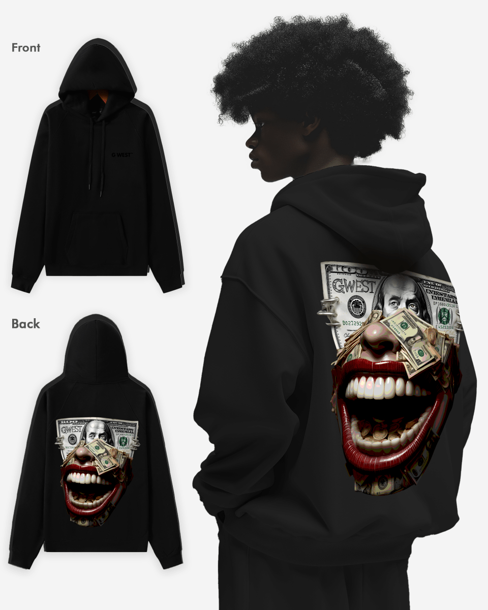 G West Mens Money Mouth Heavy Premium Hoodie