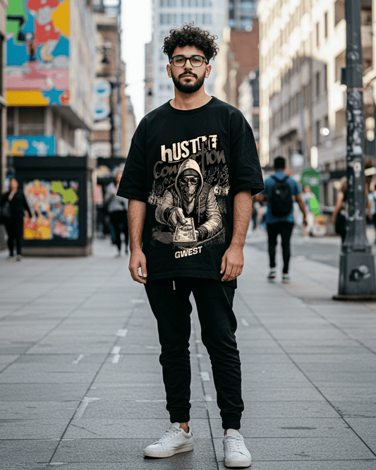 G-West Hustle Connection Oversized T-Shirt Mens