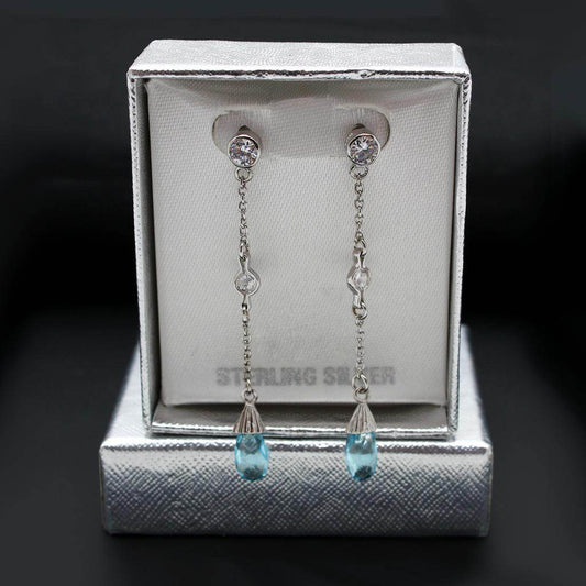 Women's Earrings - London Blue Rhodium 925 Sterling Silver