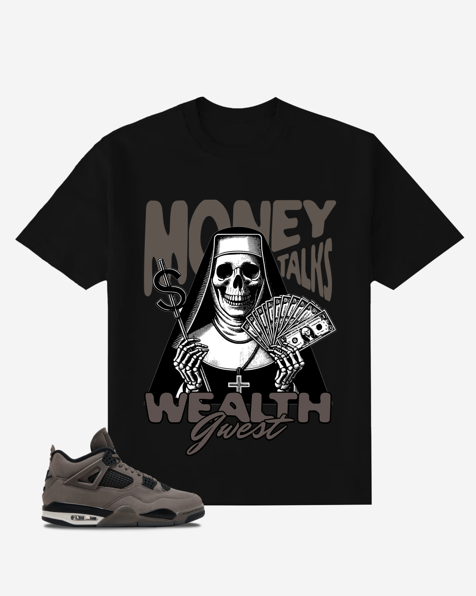 G-West Money Talks Wealth Whisper Oversized T-Shirt Mens