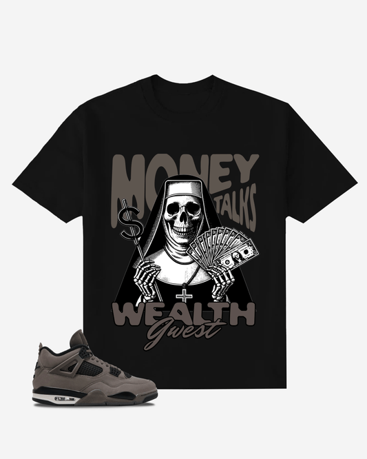 G-West Money Talks Wealth Whisper Oversized T-Shirt Mens