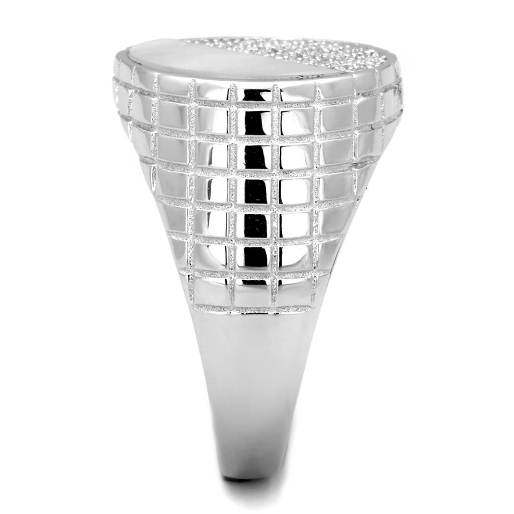 Anillo único de plata de ley para hombre de VacationGrabs