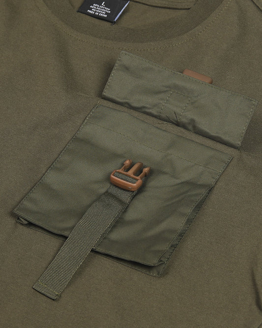 ZIMEGO Mens Chest Pocket T Shirts - Urban Hip Hop Streetwear Hipster Tshirts for Men