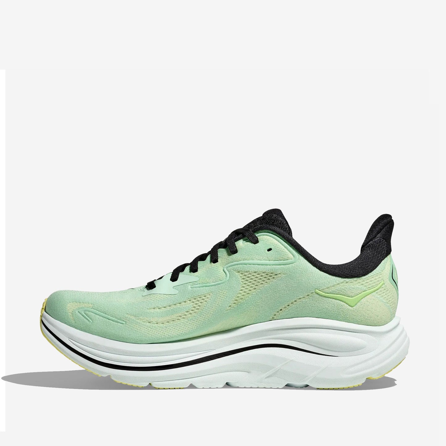 Hoka One Clifton 10 "Mint Fluorite Luna Moth"