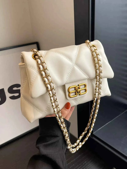 Quilted Flap Chain Crossbody Bag