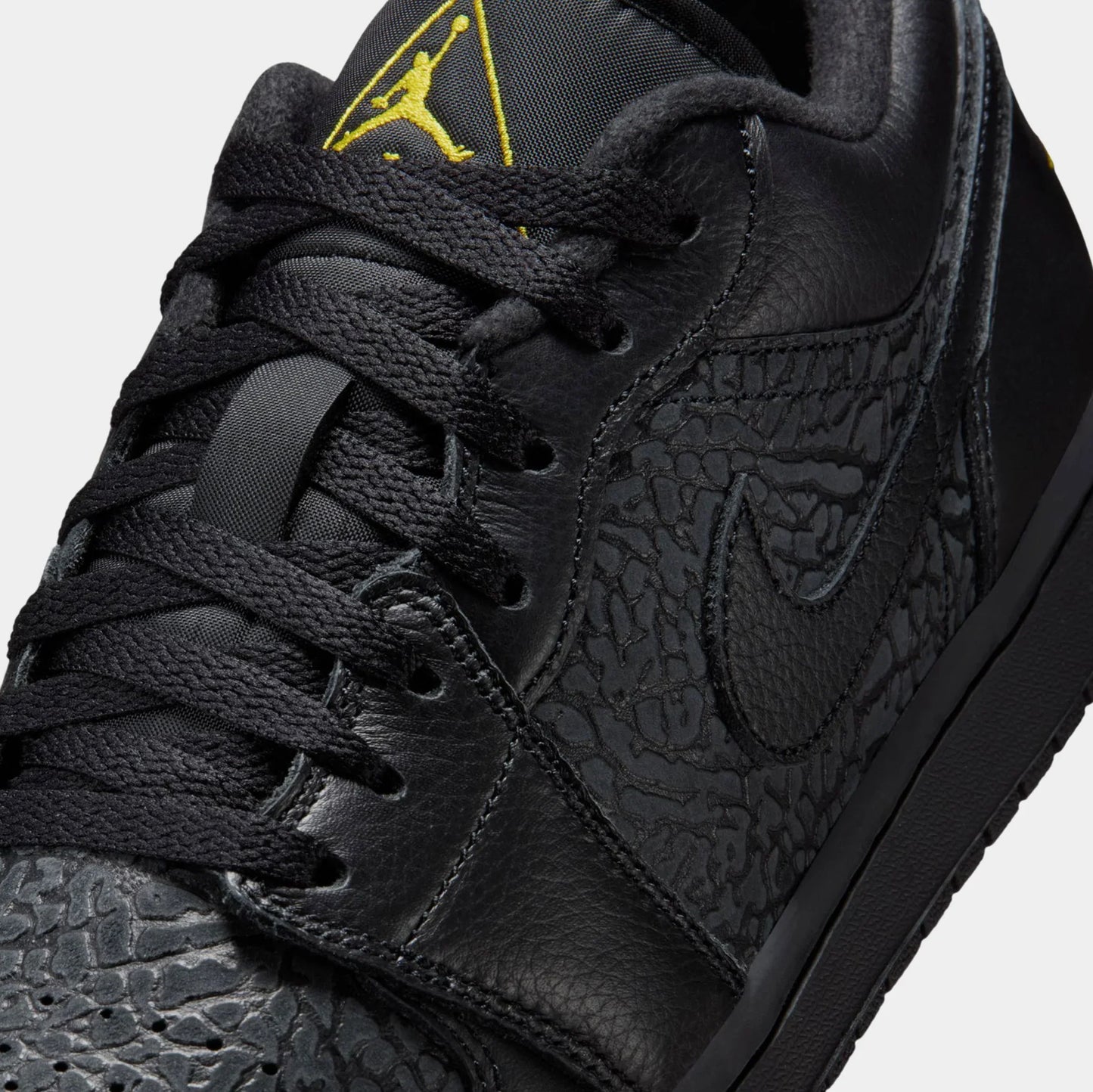 Jordan 1 Low Men Black Elephant Print