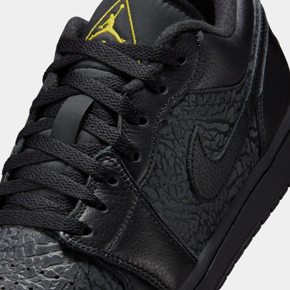 Jordan 1 Low Men Black Elephant Print