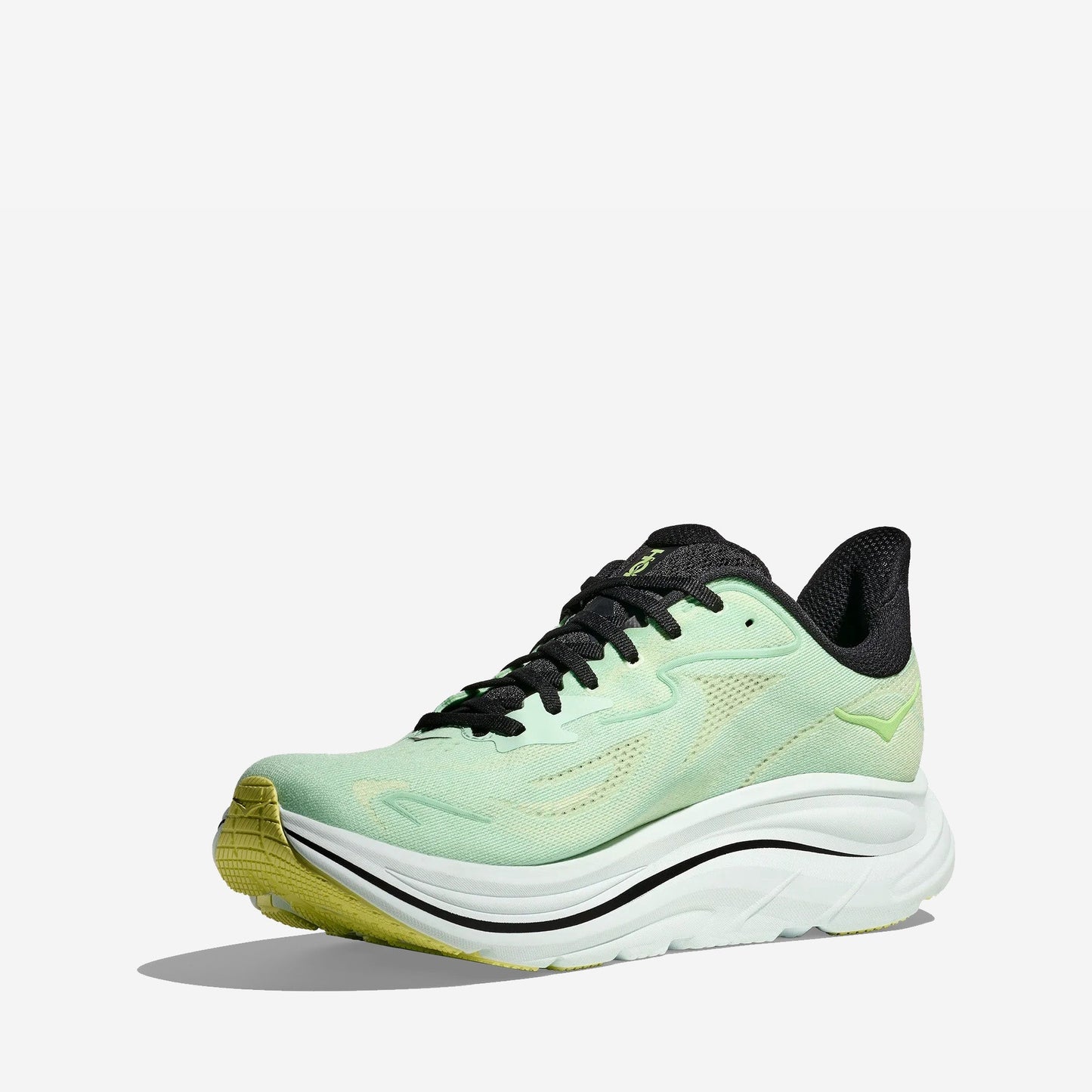 Hoka One Clifton 10 "Mint Fluorite Luna Moth"