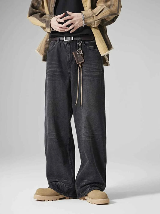 Men's Vintage Wash Loose Fit Jeans