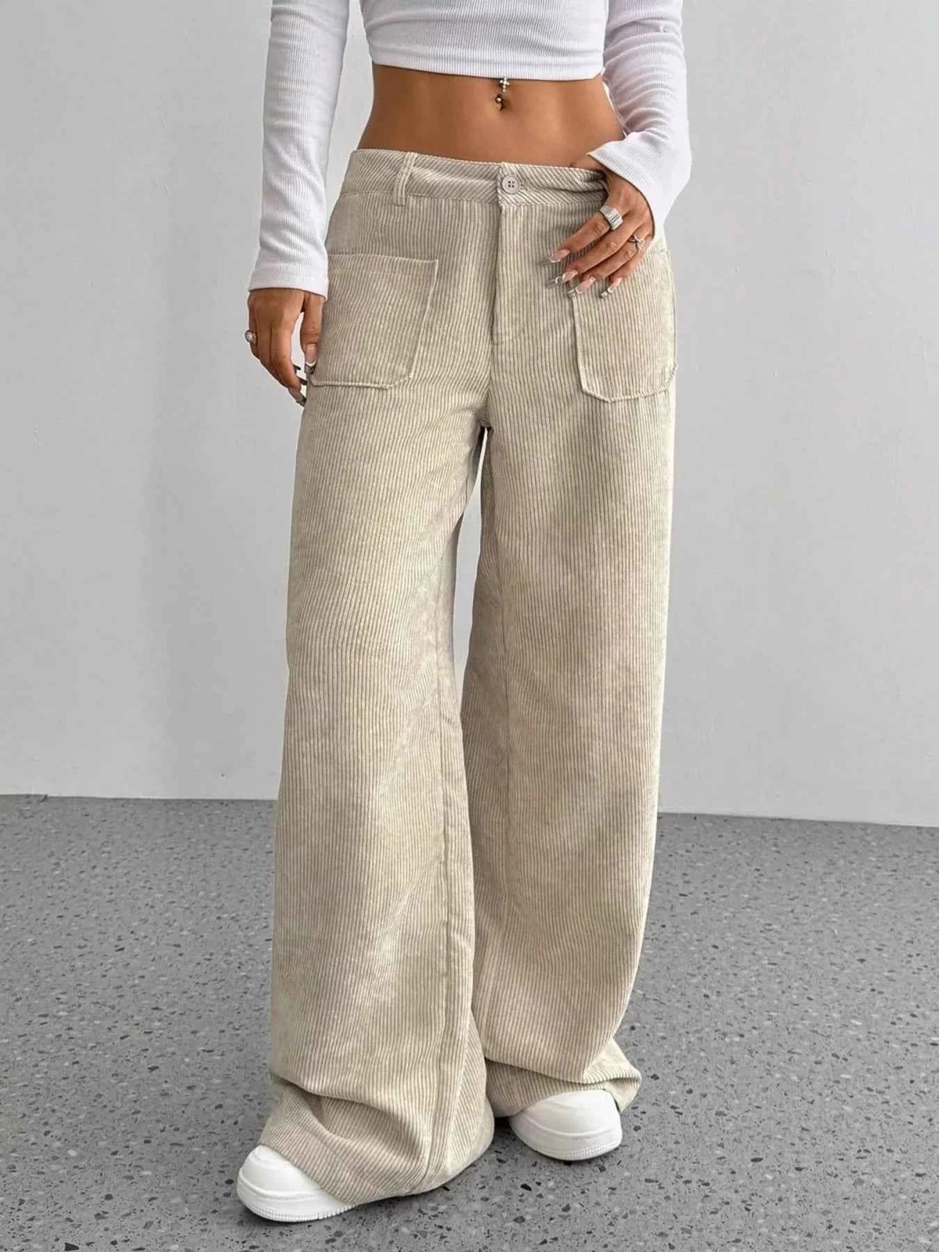 Wide Leg Corduroy Pants