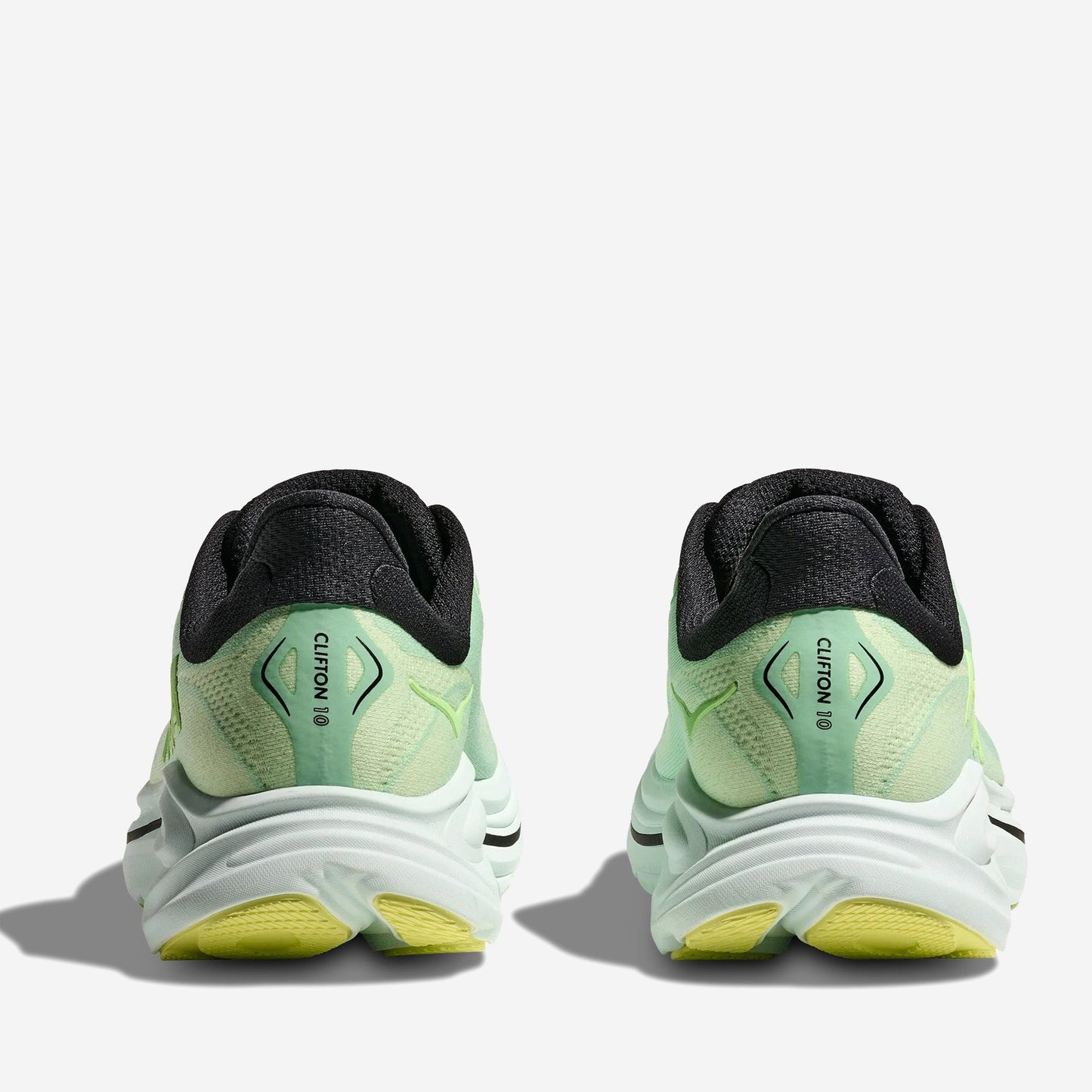 Hoka One Clifton 10 "Mint Fluorite Luna Moth"