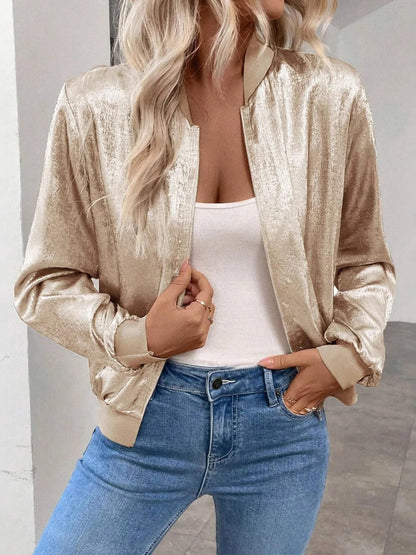 Chaqueta con cremallera Golden Hour Glam