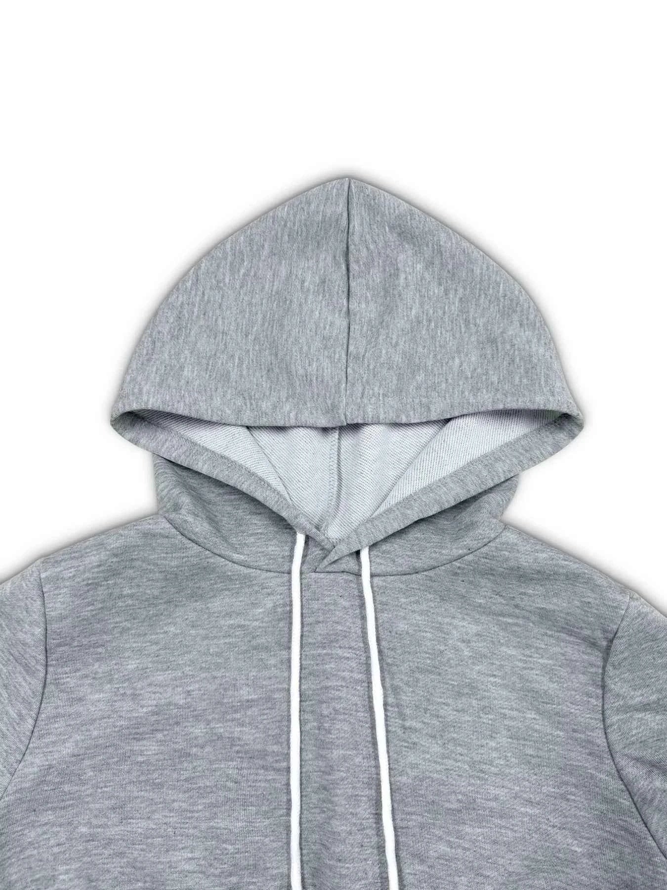 Casual Cropped Hoodie and Wide Leg Pants Set