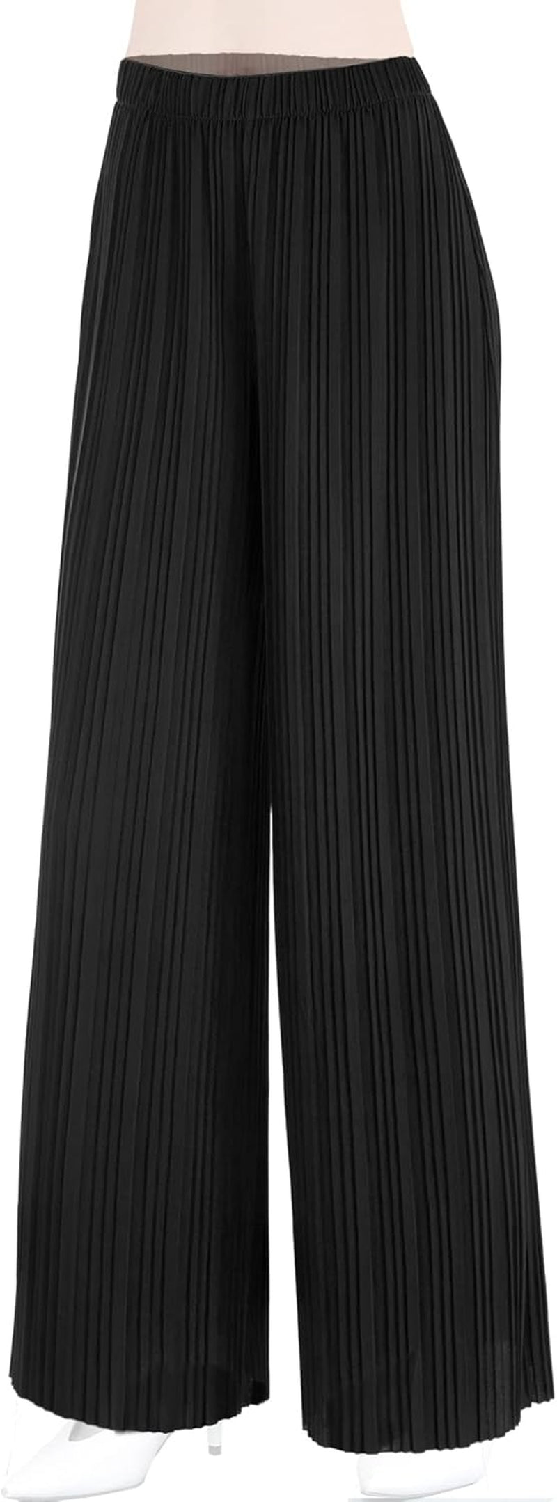 Made by Johnny Women'S Pleated Wide Leg Palazzo Pants with Drawstring