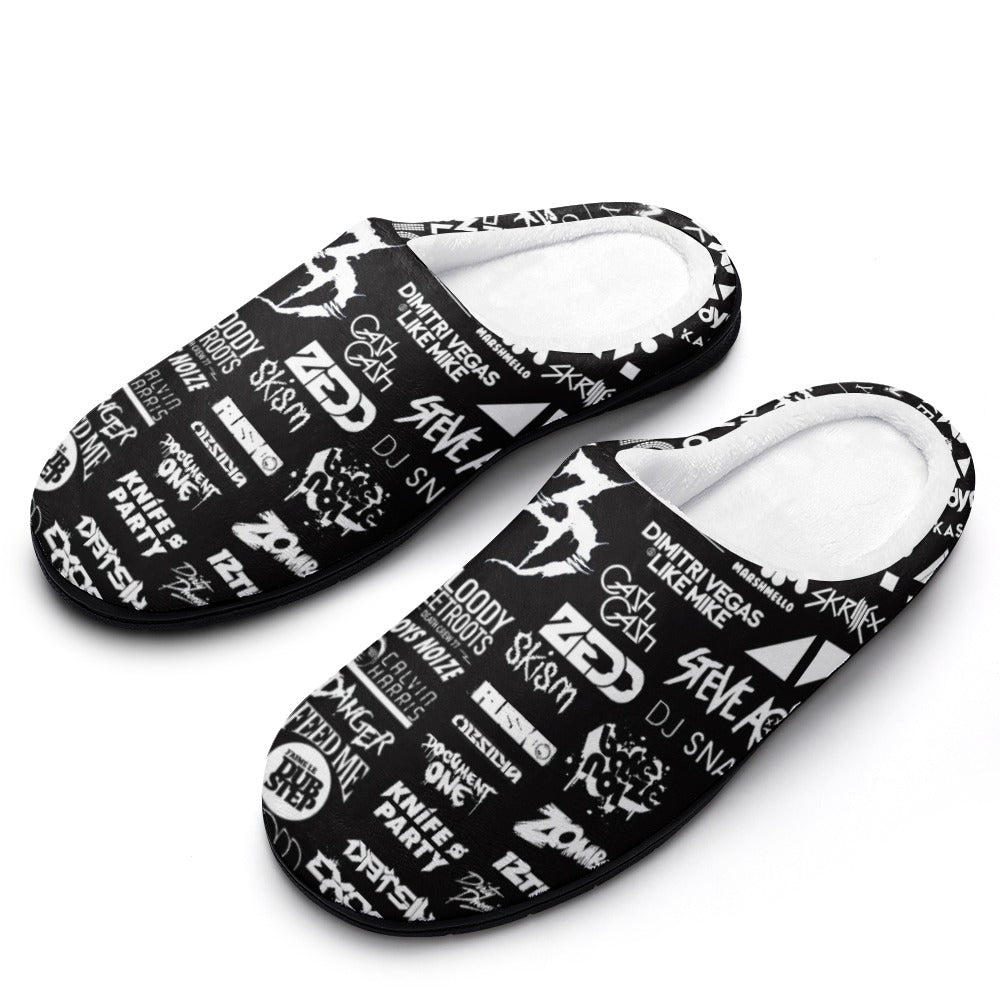 Pantuflas de algodón para artistas de EDM, suaves, cómodas, antideslizantes, impermeables y resistentes a los olores. Regalos para festivales de música, para hombre y mujer. Edición limitada.