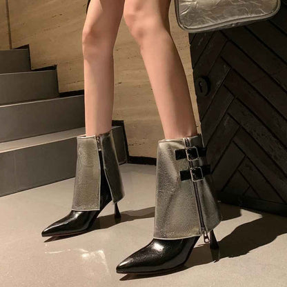 Elegant Short Boots: With Thin High Heels