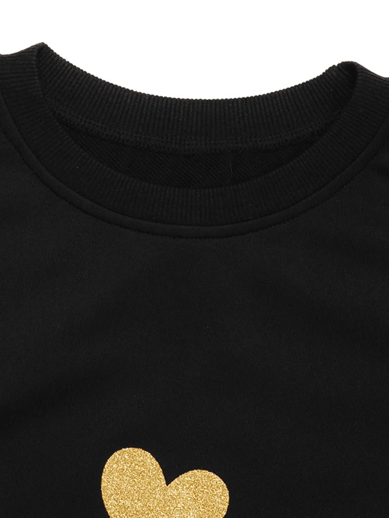 Heart Print Long Sleeve Sweatshirt