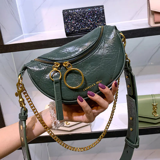 Chic Korean Casual Chain Tassel Crossbody Bag