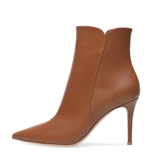 女士超高跟尖頭踝靴