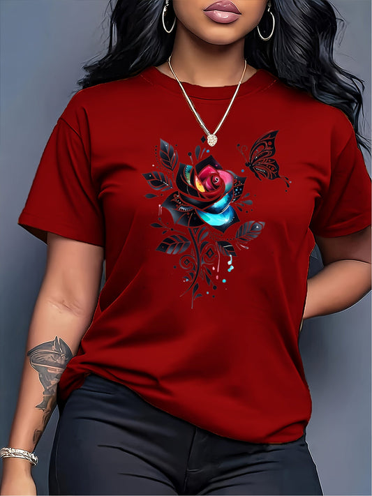 Women's Short Sleeve Round Neck Cotton T-Shirt