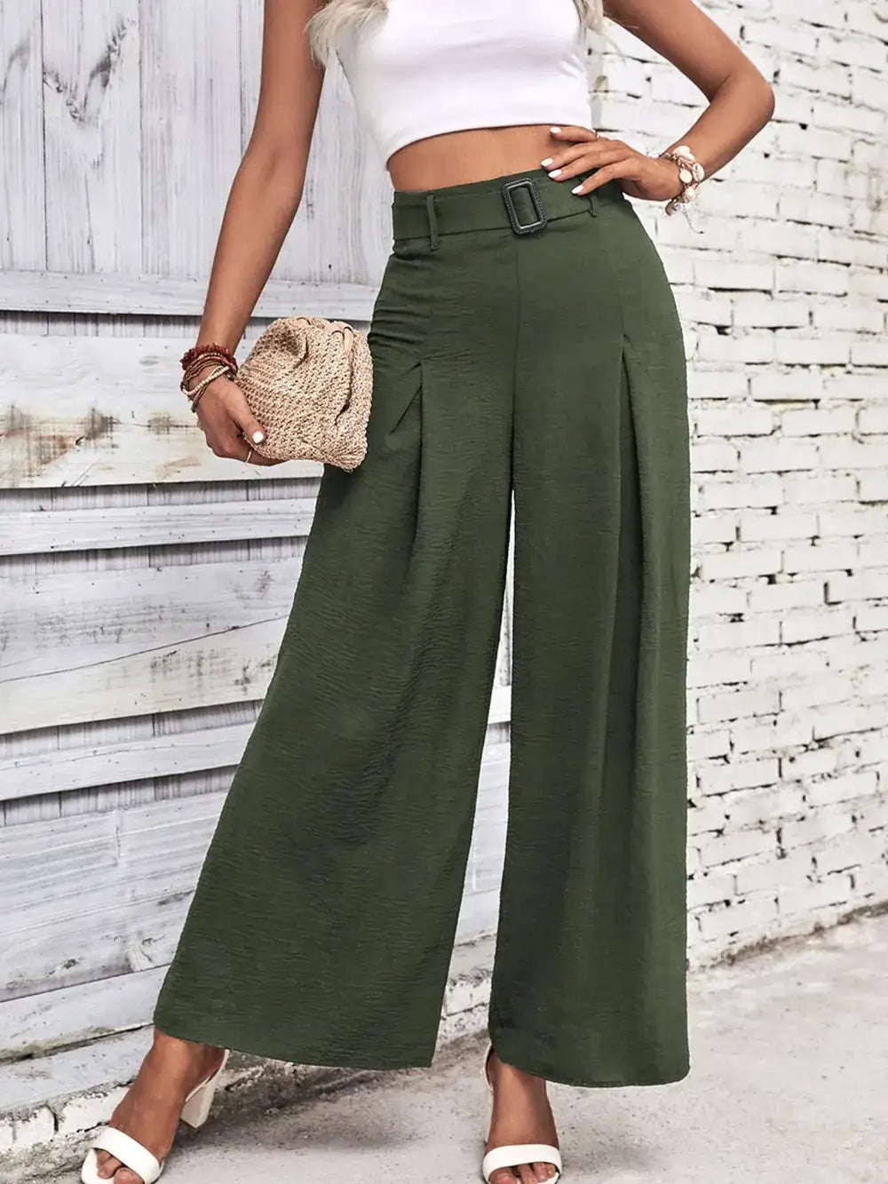 High Waisted Wide Leg Pants