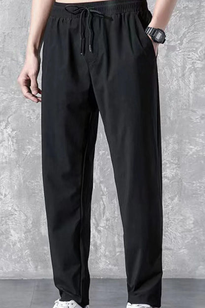 Men's Plus Size Drawstring Pants with Pockets