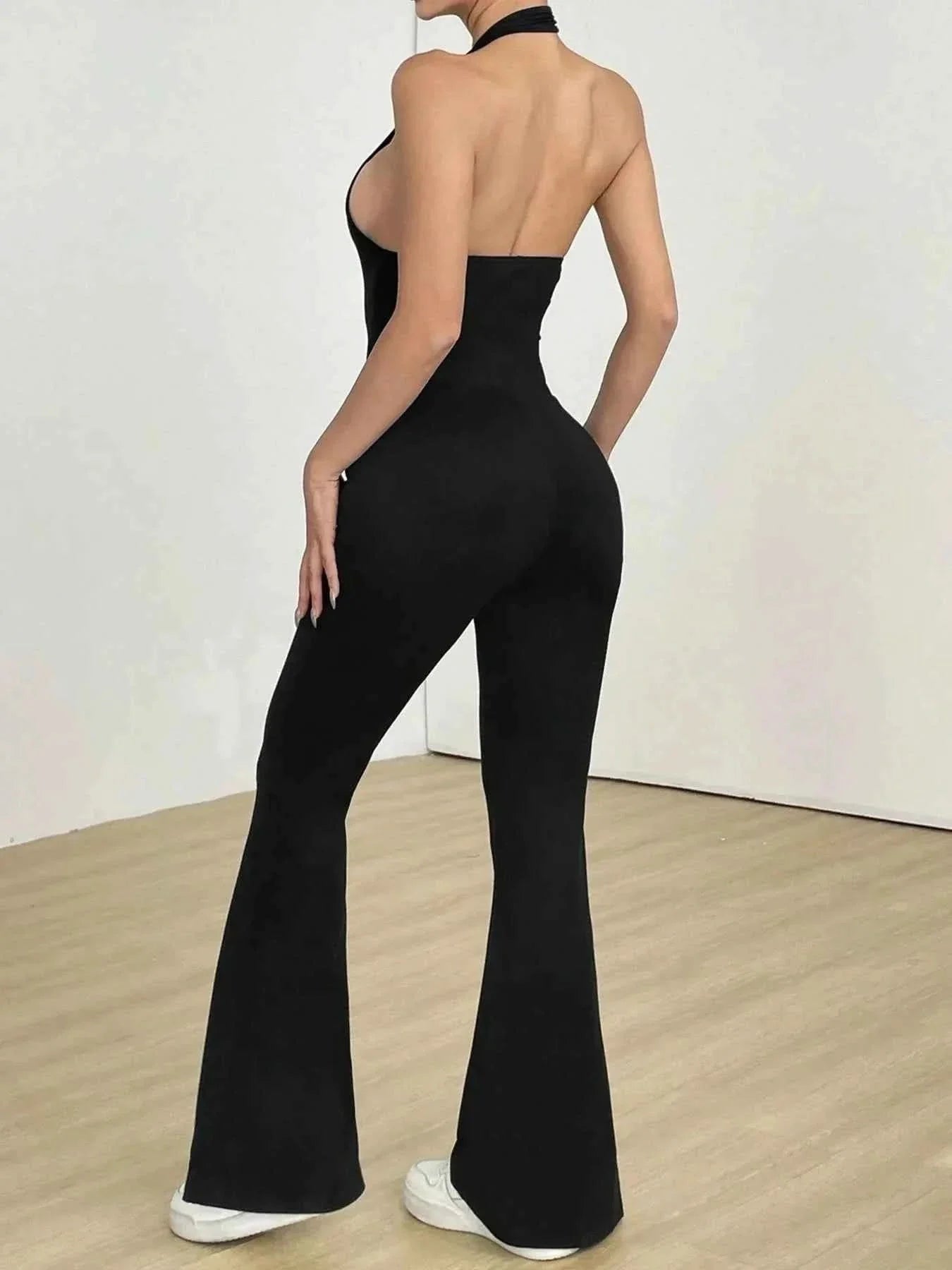 Flare Halter Neck Jumpsuit: Chic Summer Style