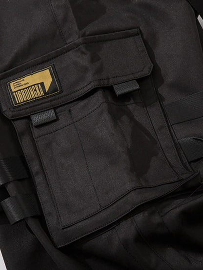 男士加大尺寸彈性腰帶慢跑褲