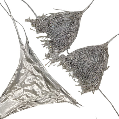 Silver Siren Fringe Bikini
