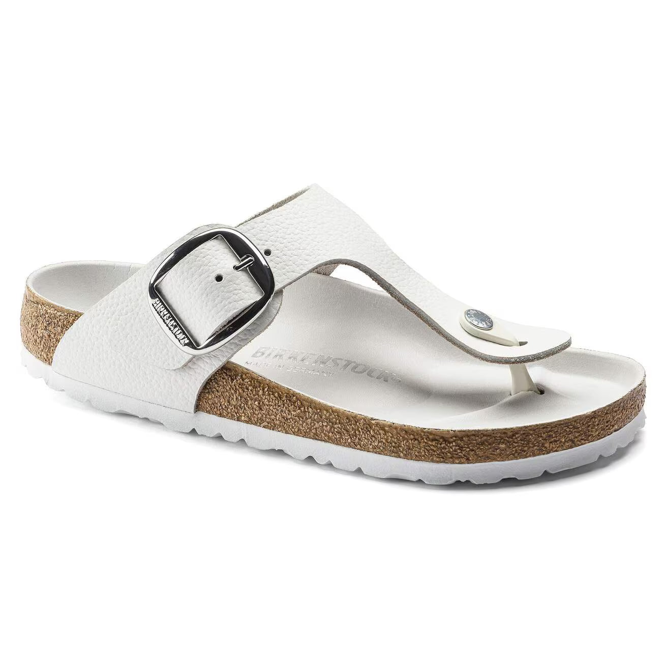 Birkenstock Gizeh Big Buckle Leather White - (Unisex & Standard Width)