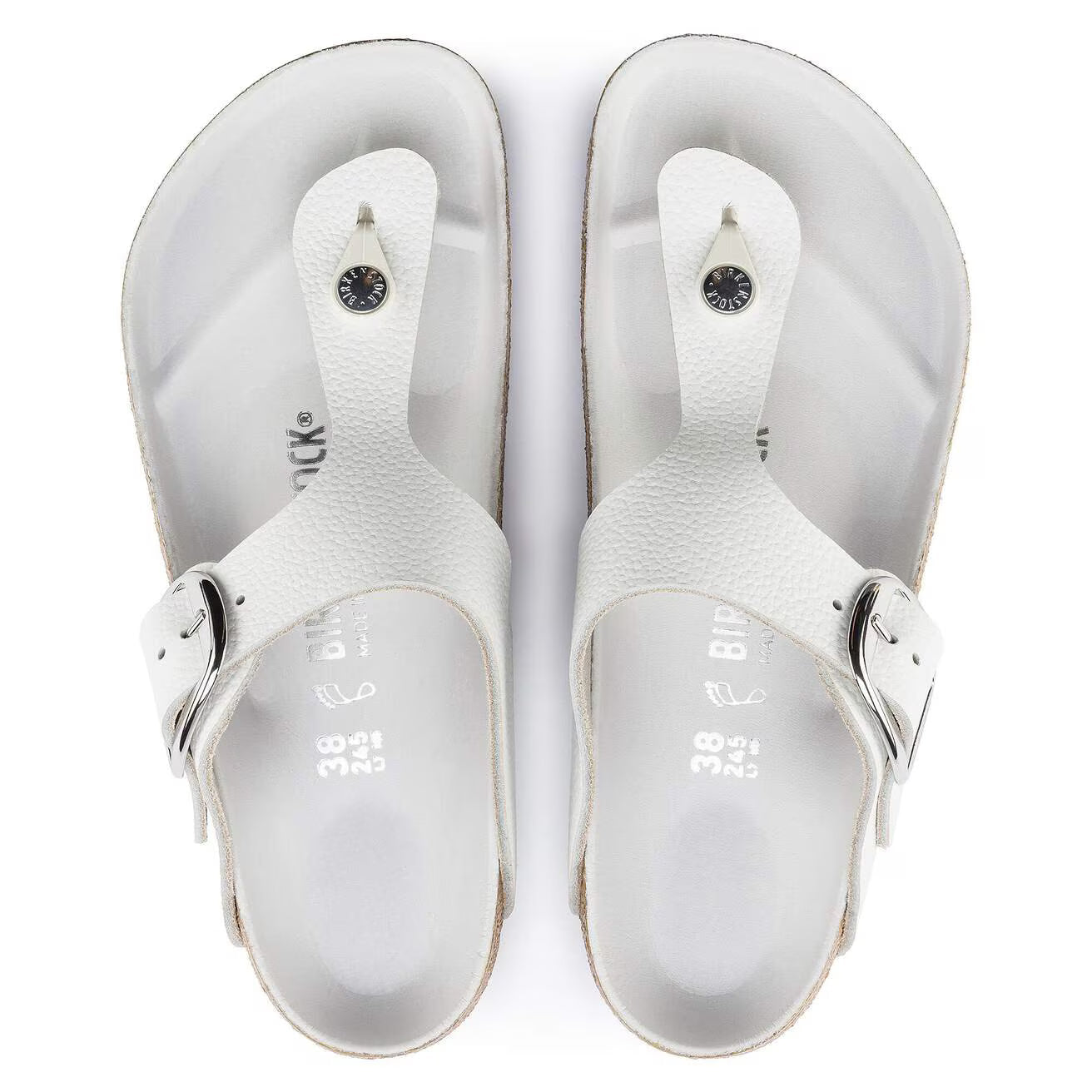 Birkenstock Gizeh Big Buckle Leather White - (Unisex & Standard Width)