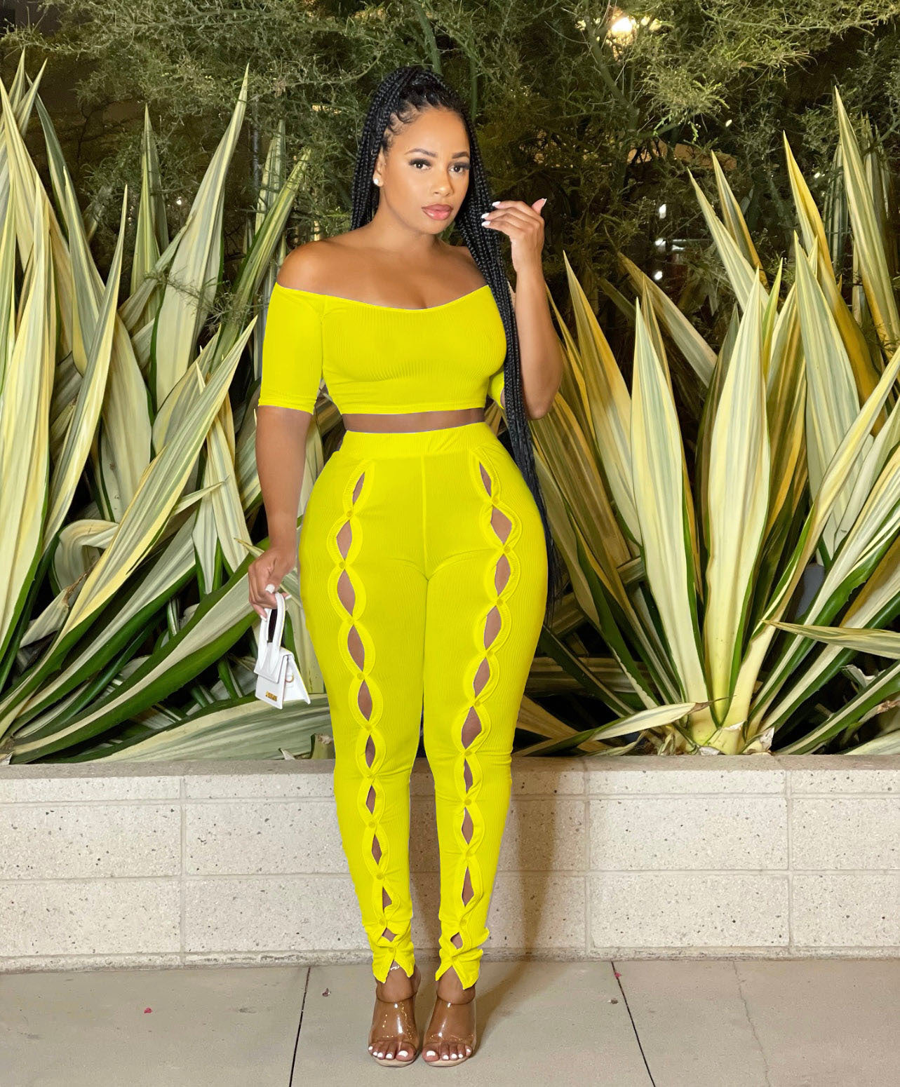 Women Clothing Summer Suit Sexy off the Shoulder Button Two Piece Pants